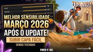 Melhor sensibilidade Free Fire março 2026 após update — Free Fire