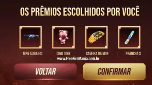 Mochilas, Armas, Paraquedas e Pranchas Grátis no Quadro dos Desejos do Free Fire — Free Fire