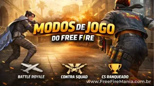 Modos de Jogo do Free Fire: Battle Royale, Contra Squad e Ranqueados — Free Fire