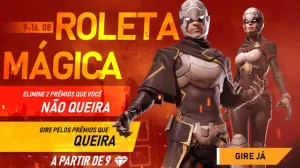 Nova Roleta Mágica: Deusa da Batalha e Sombra Branca no Free Fire — Free Fire