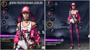 Novo Pacote com a skin Arremessadora Felina na Loja de Estilhaços — Free Fire