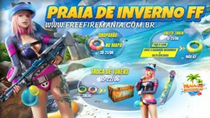Evento Praia de Inverno FF dará o novo pacote Booyah de Emergência Grátis — Free Fire