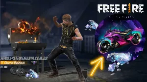 Recarga Free Fire: 15 fevereiro de 2022; Churras Queimando e Moto Cortina de Fumança — Free Fire