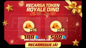 Recarga Free Fire: ganhe 35 Tokens Dino ao comprar diamantes em 20 de janeiro (2024) — Free Fire