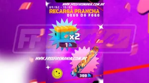 Recarga Free Fire: ganhe Prancha - Deus do Fogo ao comprar diamantes em  9 de fevereiro (2024) — Free Fire