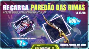 Refill Paredão das Rimas, the new Machete and Parachute of Free Fire revealed — Free Fire