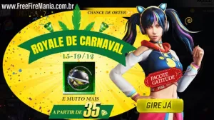 Royale de Carnaval com a Skin Gatitude no Free Fire — Free Fire