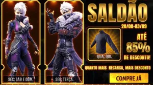 Saldão Free Fire: como funciona o evento que dá até 85% de desconto — Free Fire