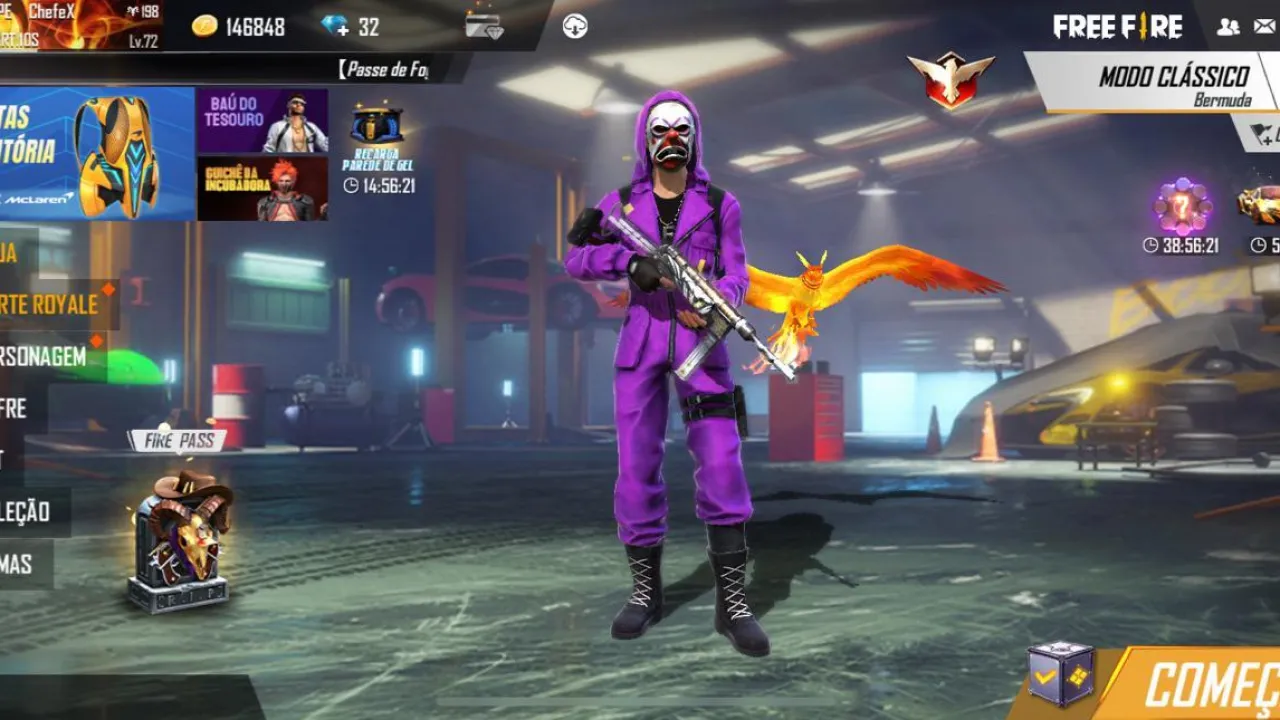 4 skins de armas no Free Fire para MP40