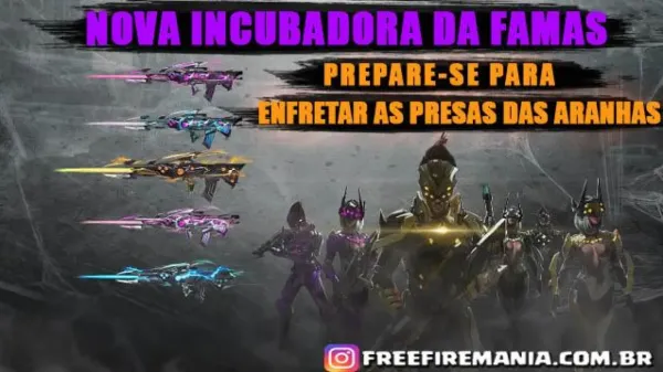 Notícia Free Fire: Nova Incubadora da FAMAS - Projeto Viúva Negra em Free Fire