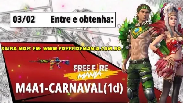 Notícia Free Fire: Faça Login e Receba Prêmios de Carnaval no Free Fire