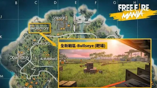 Notícia Free Fire: Mudanças no Mapa Bermuda: Nova Cidade Bullseye no Free Fire
