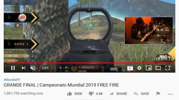 Notícia Free Fire: Meta de 1 Milhão de Expectadores ao Vivo no Mundial de Free Fire