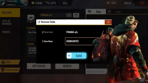 30 scary names to put in the Free Fire game