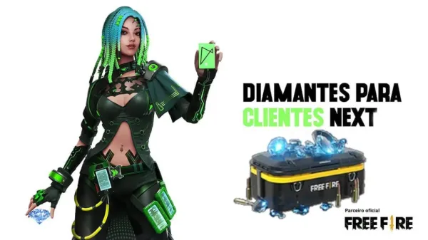 300 Diamantes Grátis no Free Fire para Clientes Next