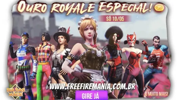 7 skins antigas do Ouro Royale estão de volta ao Free Fire