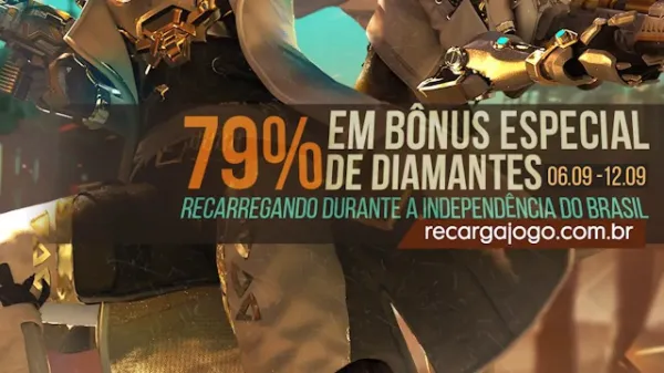 Notícia Free Fire: Novo Evento de Recarga no Free Fire: 79% de Diamantes Extras