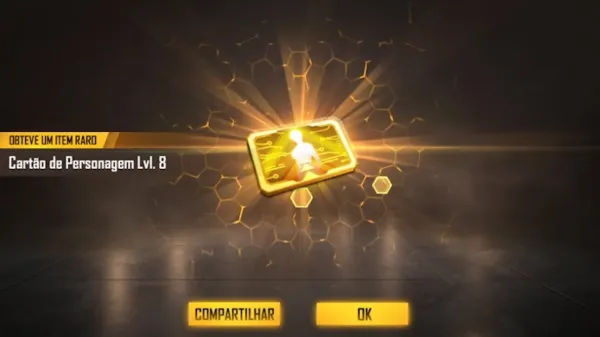 Obtenha seu Cartão de Personagem lvl 8 Gratuitamente no Free Fire