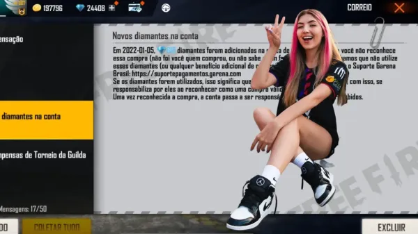 Ale Maze é banida no Free Fire: “reembolso por causa de algum desocupado”