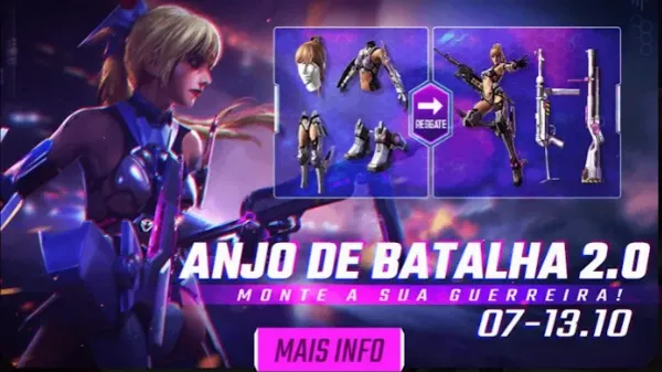 Anjo de Batalha 2.0 chega ao servidor BR de Free Fire