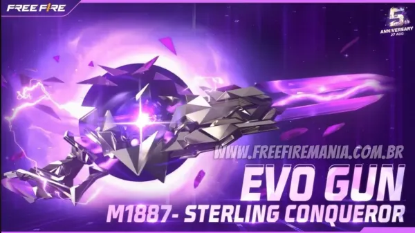 Arma Evolutiva Free Fire: Baubau (M1887) Agentes Dourados chega ao jogo