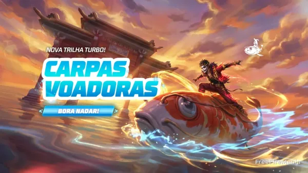 Notícia Free Fire: Free Fire lança Asa Delta Carpas Voadoras no Trilha Turbo