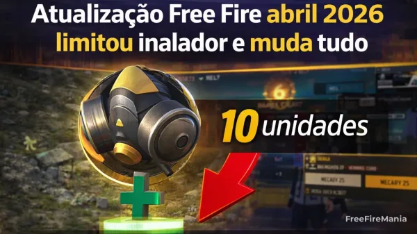 Atualização Free Fire abril 2026: Garena mexeu no inalador e ninguém viu