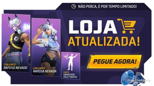 Notícia Free Fire: Atualização na Loja do Free Fire traz conjuntos e emote por tempo limitado!