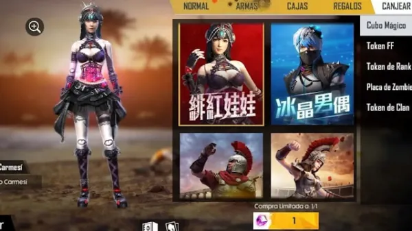 Atualização do Cubo Mágico: Marionete - Vermelho Carmesim em Free Fire