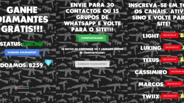 Notícia Free Fire: AVISO: Novo Golpe no Free Fire!
