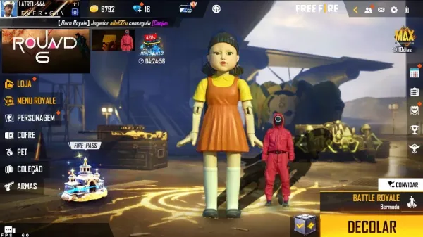 Notícia Free Fire: BATATINHA FRITA 1,2,3... como jogar "Round 6" no Free Fire com sala personalizada