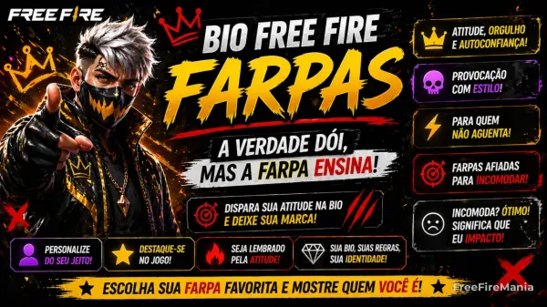 Bio Free Fire Farpas: frases provocativas para copiar