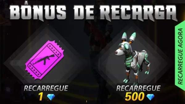 Notícia Free Fire: Bônus de Recarga - Skin Cachorro Magnético em Free Fire