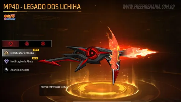 BUG Free Fire: MP40 Uchiha com falha no dano e não está contando!