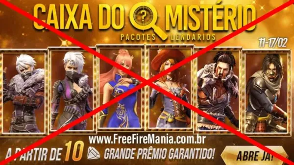 Notícia Free Fire: Garena Remove Evento Caixa do Mistério do Free Fire Devido a Bugs
