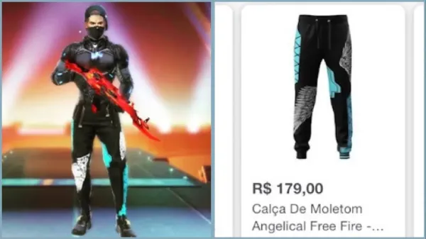 Notícia Free Fire: Calça Angelical do Free Fire Faz Sucesso Fora do Jogo