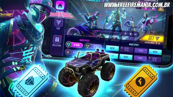 Caminhão Monstro Chapa Quente grátis no Garena Free Fire em fevereiro de 2022