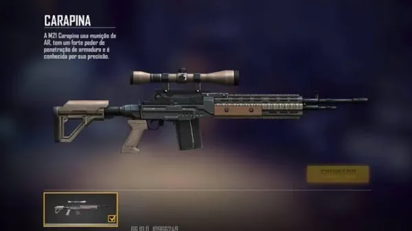 Notícia Free Fire: Carapina Free Fire: nova arma do jogo entra na 19ª temporada das ranqueadas