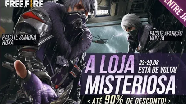 Notícia Free Fire: Nova Loja Misteriosa 5.0 Chega ao Free Fire com Descontos Incríveis