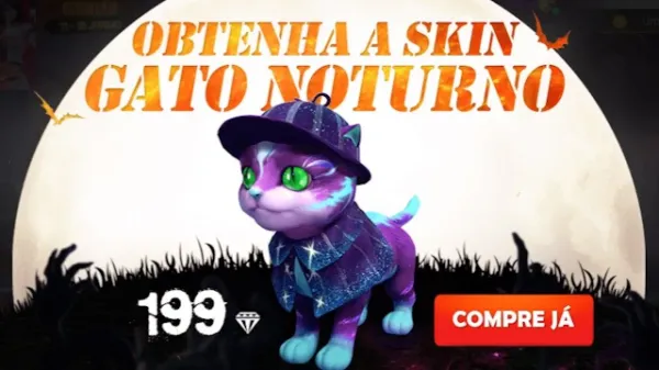 Notícia Free Fire: Nova Skin Gato Noturno no Free Fire: Tudo o que Você Precisa Saber