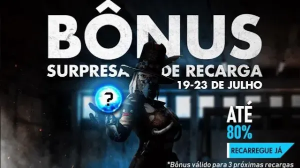 Notícia Free Fire: Bônus Surpresa de Recarga Chega ao Free Fire para Julho/2019