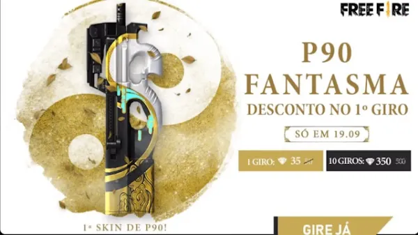 Notícia Free Fire: Novo Sorte Royale da P90 Fantasma no Free Fire: Detalhes e Descontos