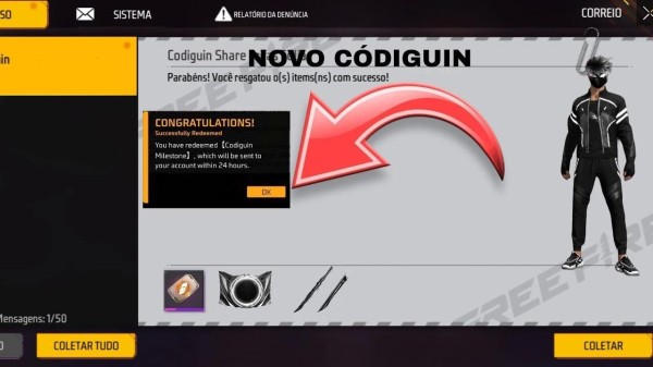 Código de Free Fire 2025: CODIGUIN FF Matéria Escura; Resgate no Rewards