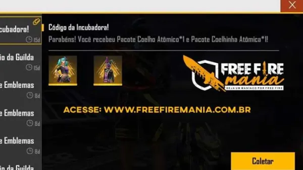 Notícia Free Fire: Códigos com as Skins da Incubadora Perigo no Parquinho Free Fire