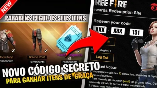 Notícia Free Fire: Códigos de Itens Grátis no Free Fire - Torneio de Youtubers
