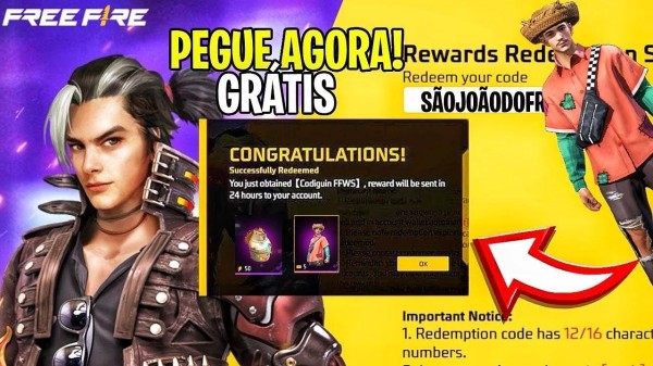 Notícia Free Fire: CODIGUIN FF 2024: código Free Fire do Caipira Charmoso; Resgate no Rewards