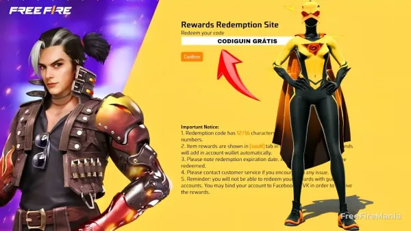 Notícia Free Fire: Codiguin FF Abril 2026: códigos reais e atualizados do Free Fire