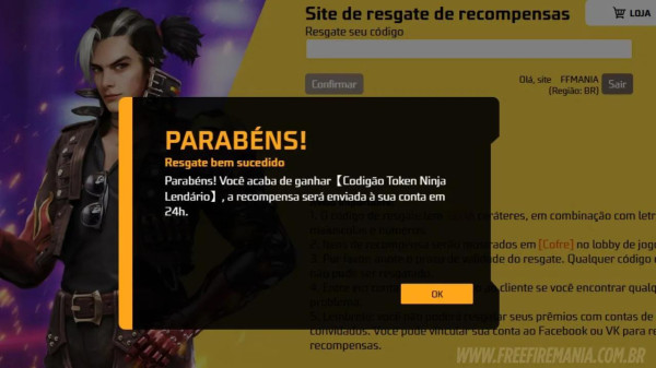 CODIGUIN FF: Novo Codigão Token Ninja Lendário liberado!