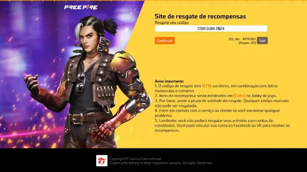 Notícia Free Fire: CODIGUIN FF: código Free Fire do mês de Janeiro [2024]; Resgate no Rewards