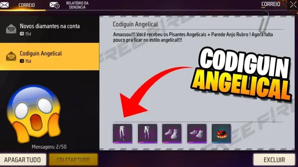 Notícia Free Fire: CODIGUIN FF: confira os códigos Free Fire Angelical; resgate no site Rewards
